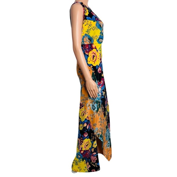 DIANE VON FURSTENBERG Multicolor One Shoulder Asymmetrical Dress Size Medium - Picture 6 of 9
